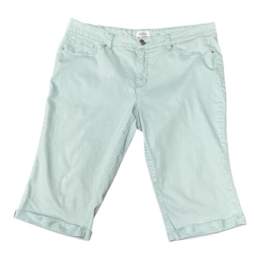 Royalty For Me - EC - Light Green Denim Shorts